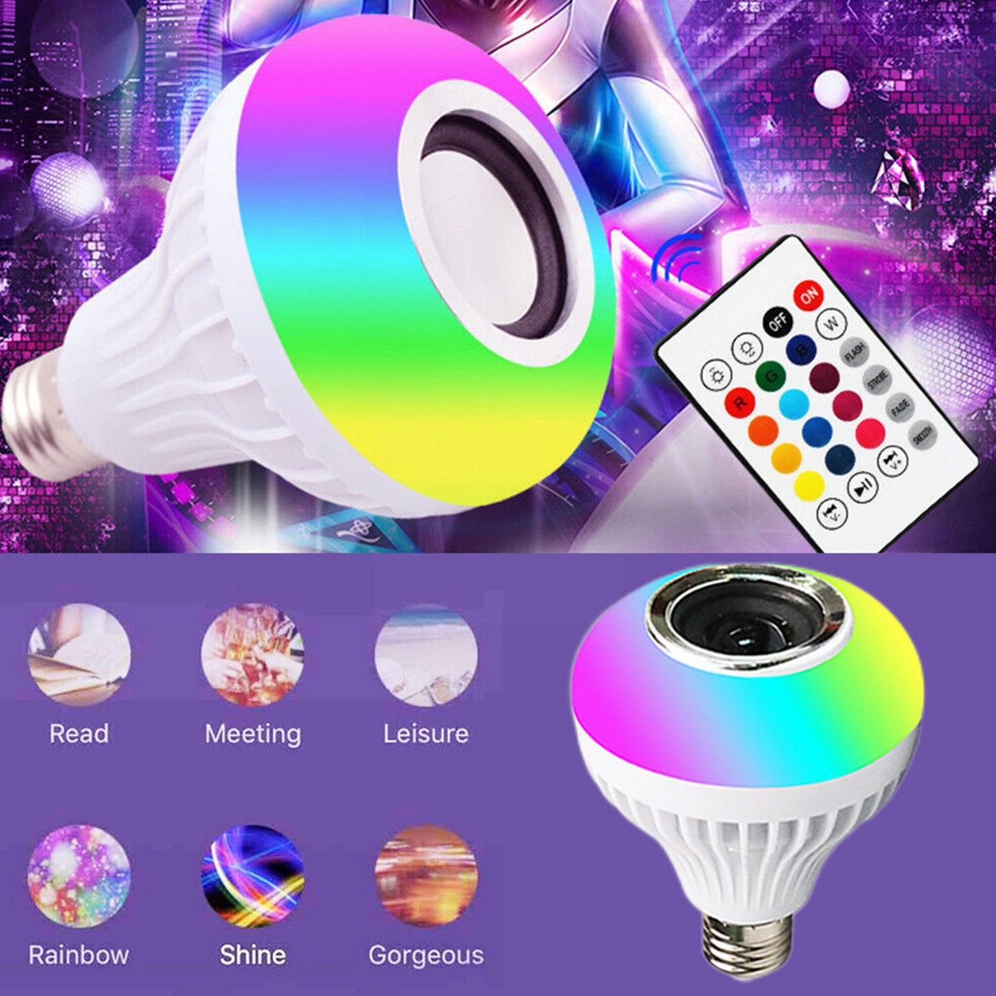 lampe et lecteur de musique