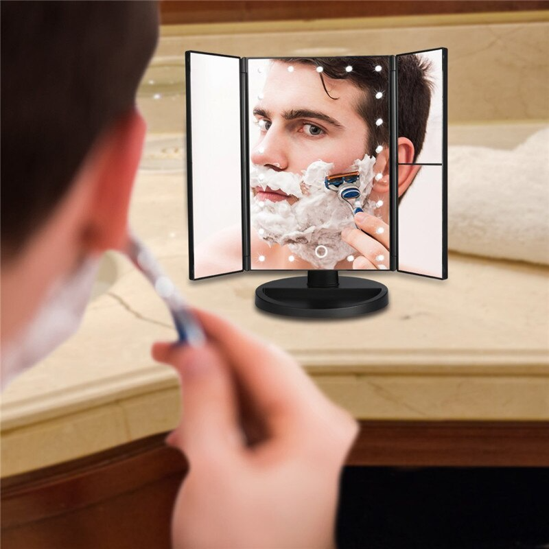 LED Miroir de maquillage à tactile grossissant