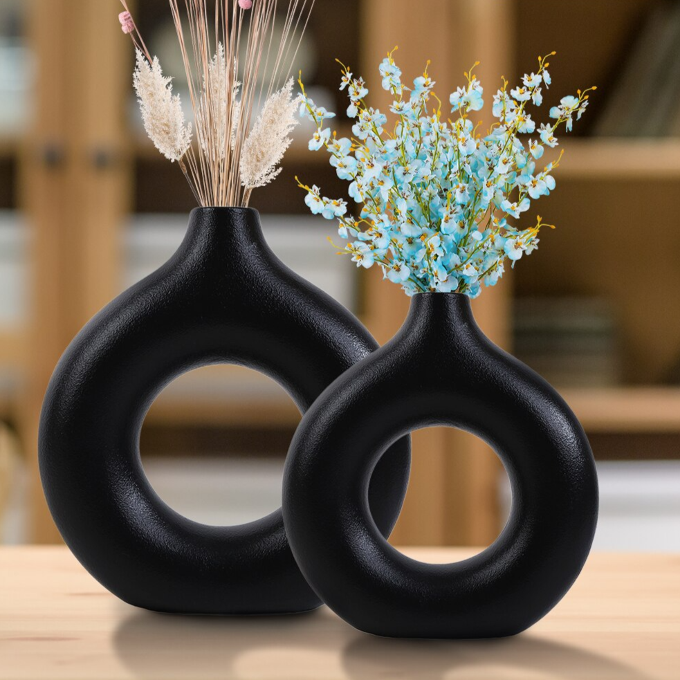 Vase à donuts en céramique