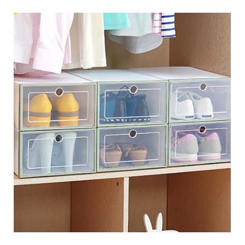 4 paquets de stockage de chaussures transparents en vrac