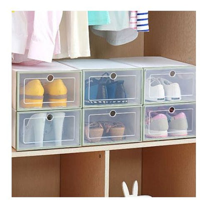 4 paquets de stockage de chaussures transparents en vrac