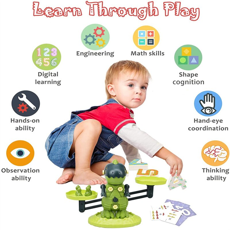 Équilibre Dinosaure - Jeu de maths pour enfants